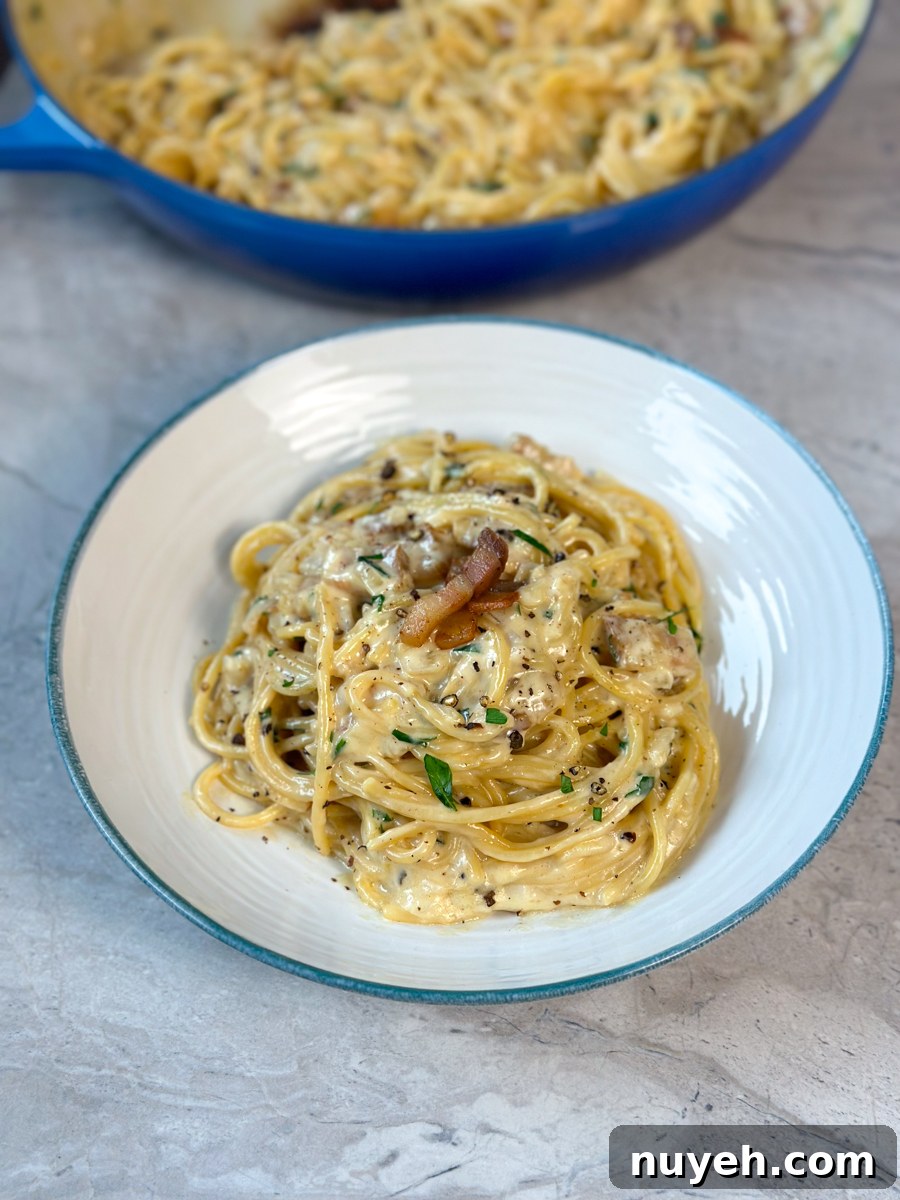 Classic Creamy Carbonara Recipe with Pancetta 2 Easy Creamy Carbonara Recipe