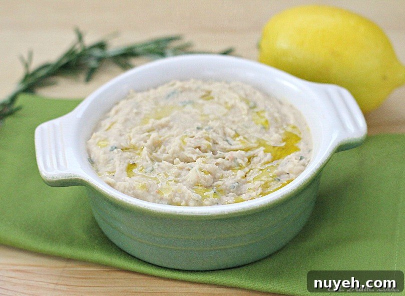 Creamy Lemon Rosemary White Bean Dip Recipe 2 Lemon Rosemary White Bean Dip