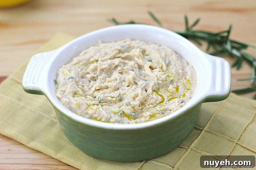 Creamy Lemon Rosemary White Bean Dip Recipe 4 Lemon Rosemary White Bean Dip