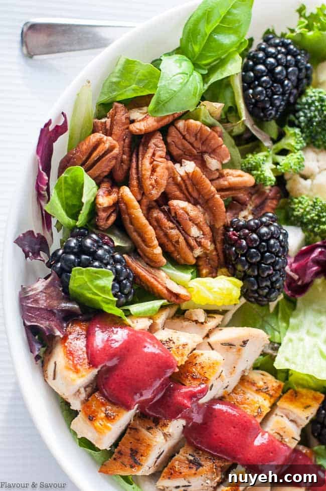 20 High-Protein Salad Recipes That Beat Boredom 13 Blackberry Balsamic Grilled Chicken Salad