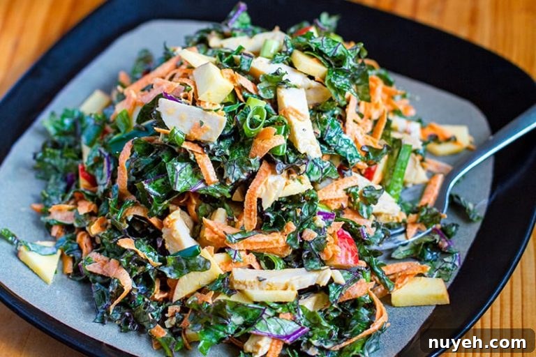 20 High-Protein Salad Recipes That Beat Boredom 9 Kale Chicken apple salad