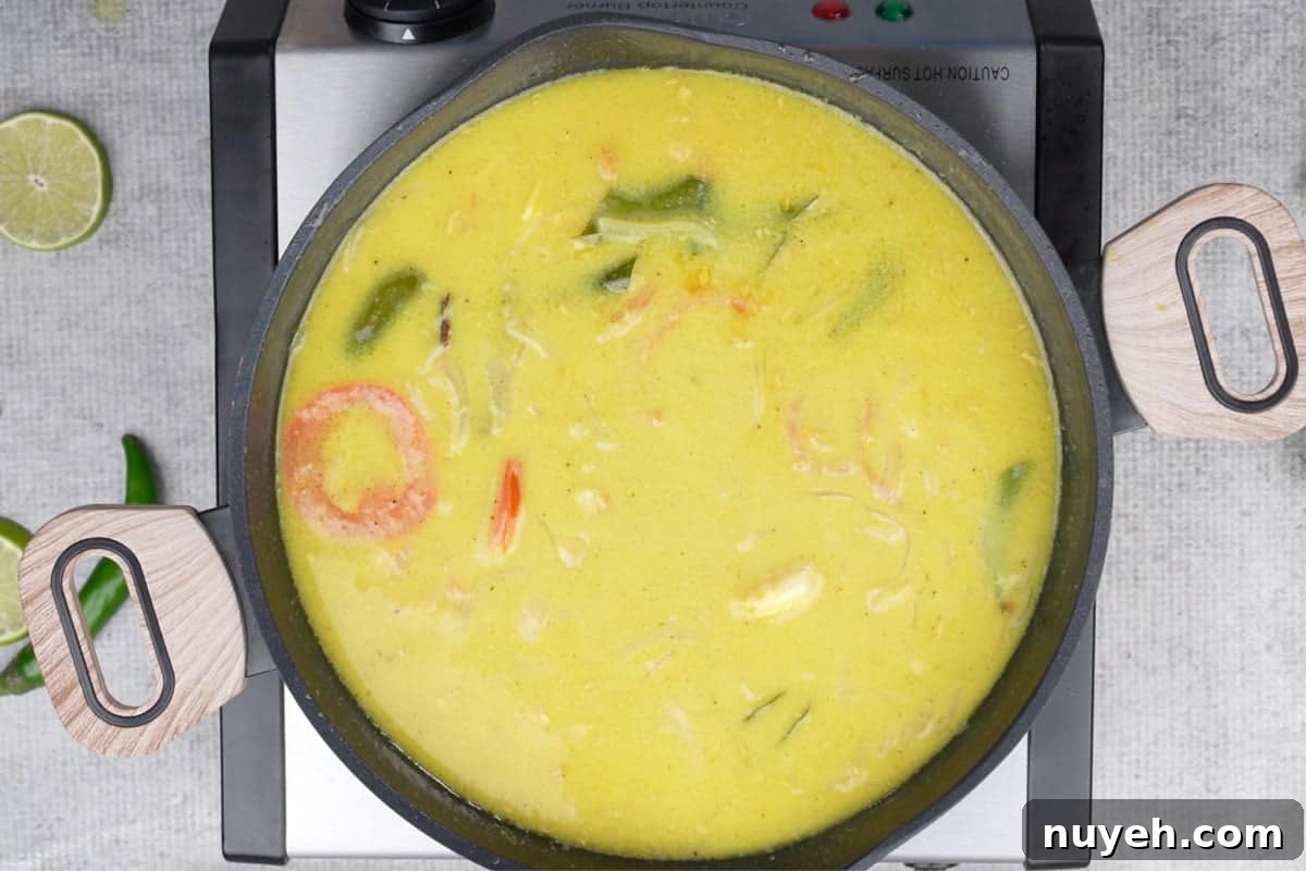 Ready shrimp moilee.