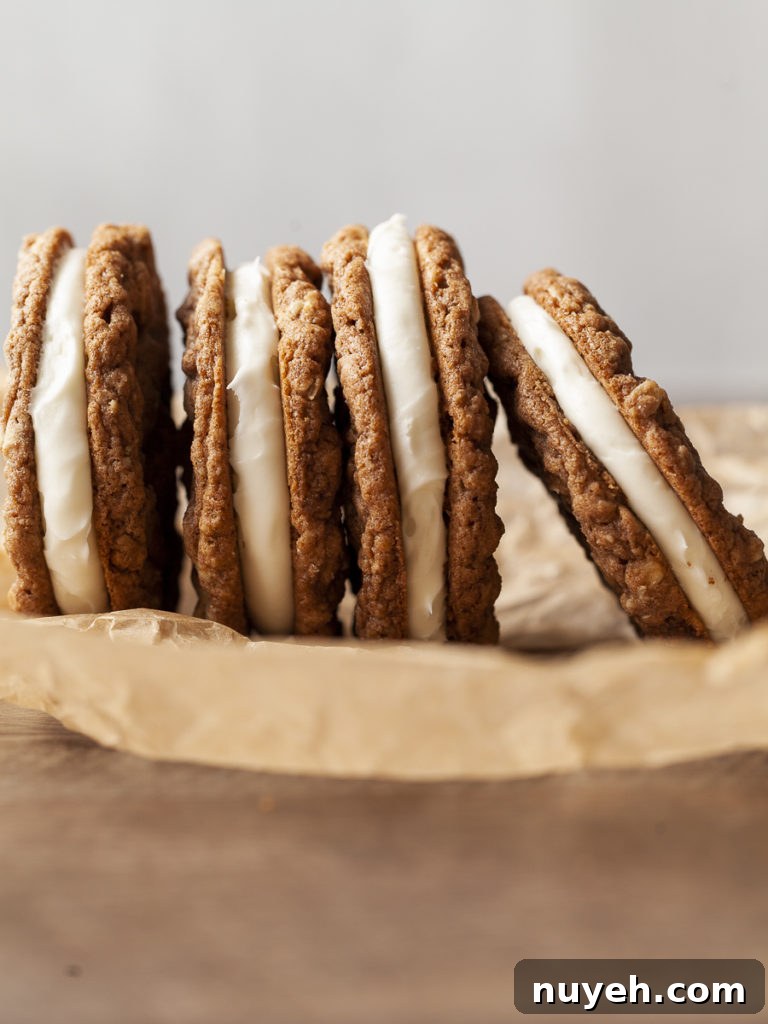 Gluten Free Oatmeal Cream Pie with Marshmallow Frosting