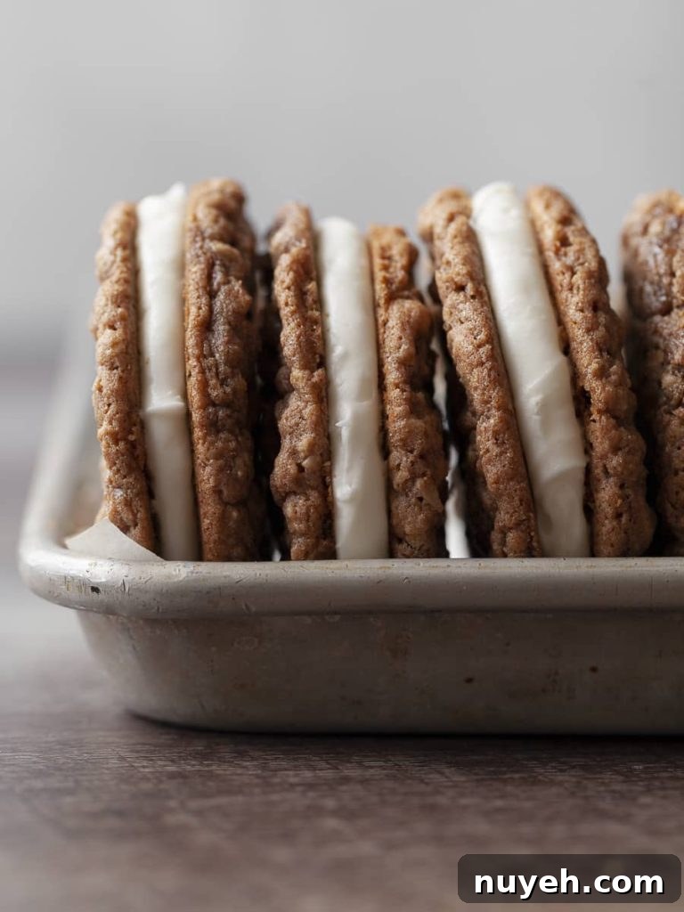 gluten free oatmeal cream pies in sheetpan