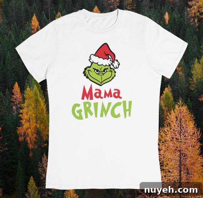 Christmas Shirts for Moms: Cute and Festive Holiday Tees 14 mama grinch tee