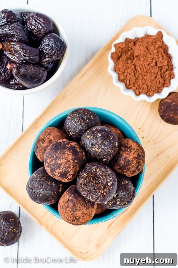 Healthy No Bake Brownie Bites Healthy No Bake Brownie Bites - enjoy a fudgy chocolate bite when you are craving something sweet.