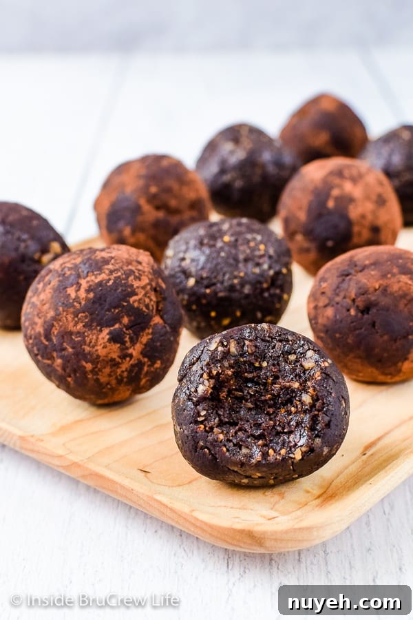 Healthy No Bake Brownie Bites Healthy No Bake Brownie Bites - satisfy your chocolate cravings with these easy chocolate energy bites.