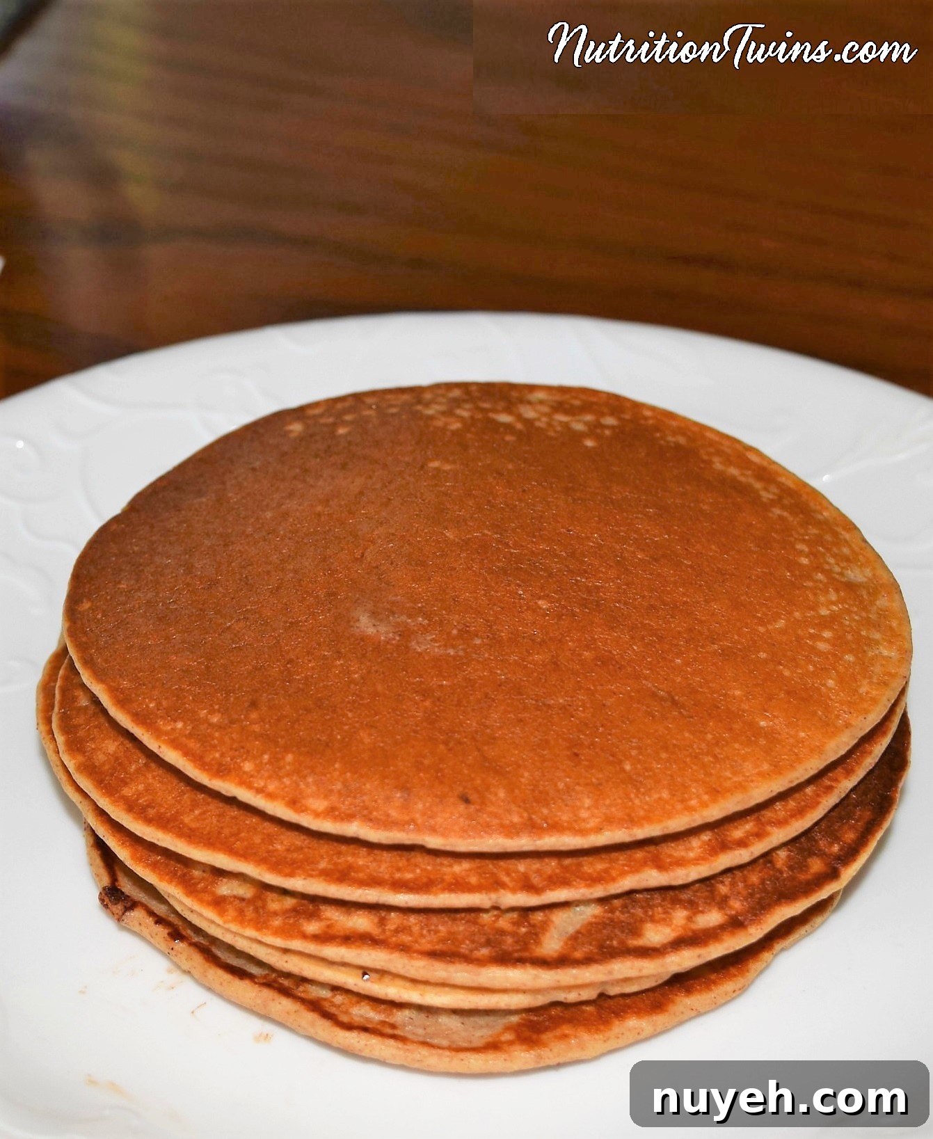 Stack of banana pancakes
