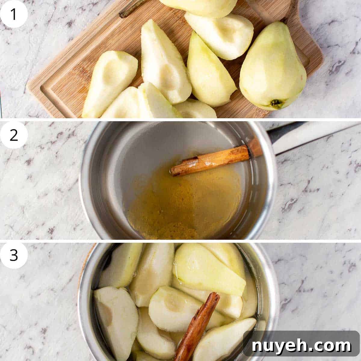 3 step photo collage showing how to make this recipe.