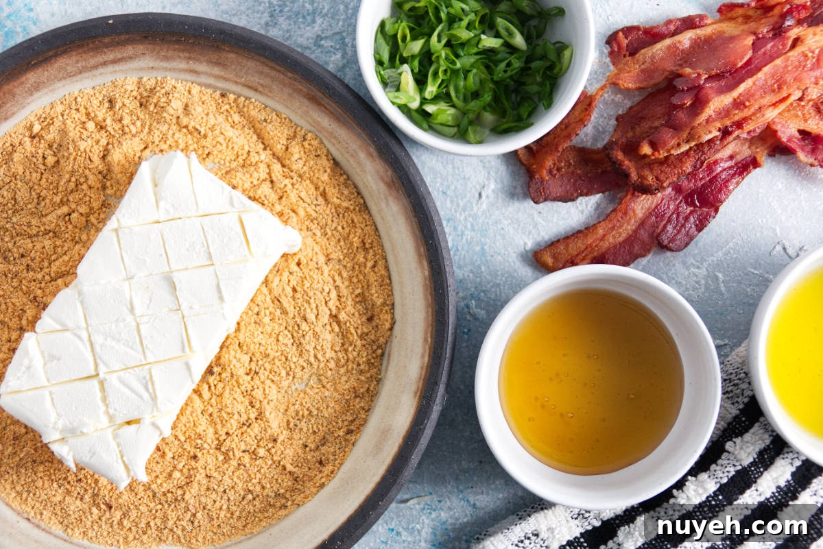 ingredients for Traeger smoked cream cheese