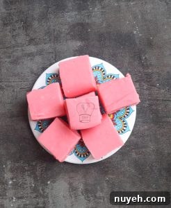 Rose milk fudge