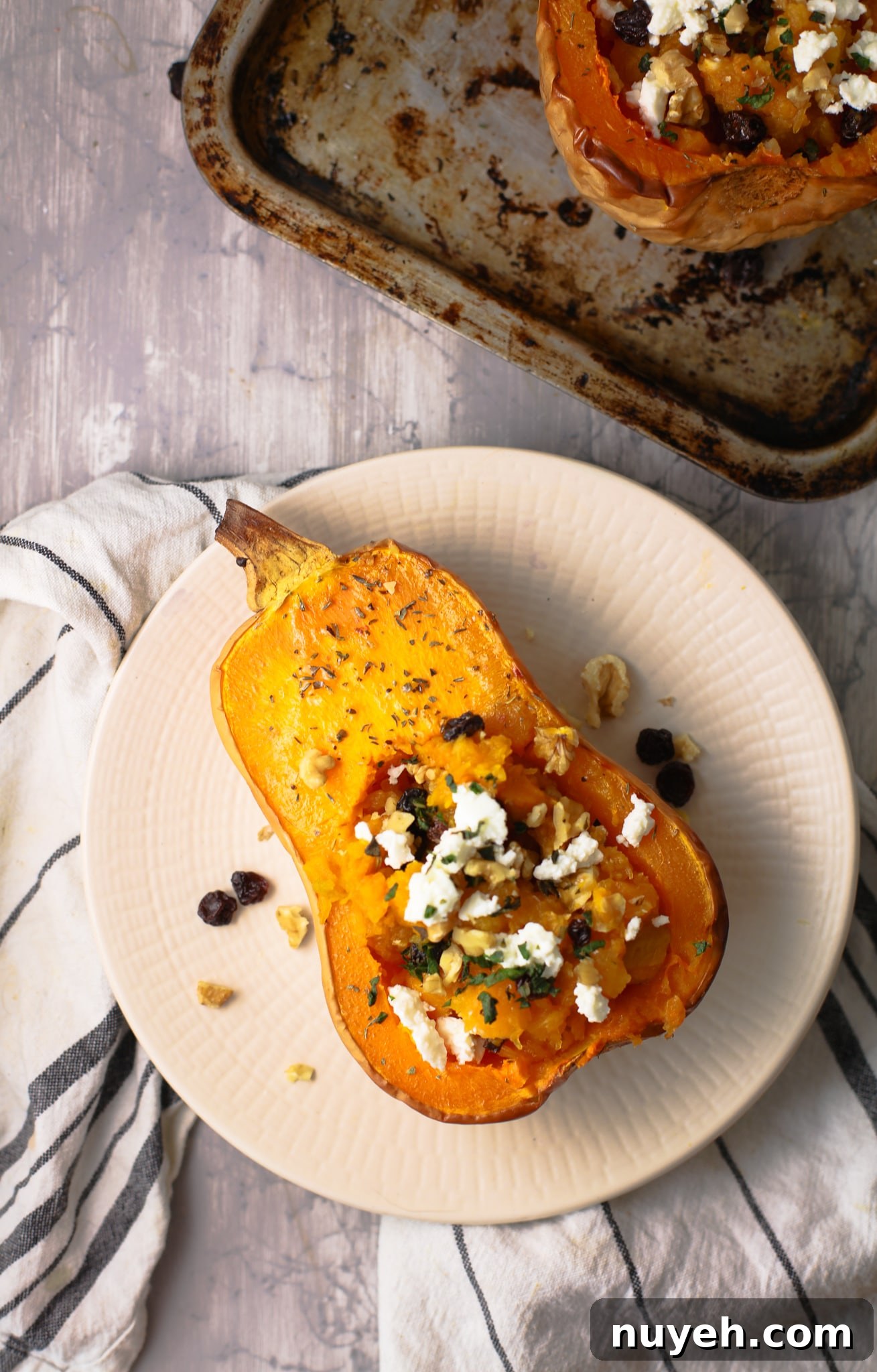 Roasted Butternut Squash Stuffed with Savory Filling Recipe 3 Baked squash