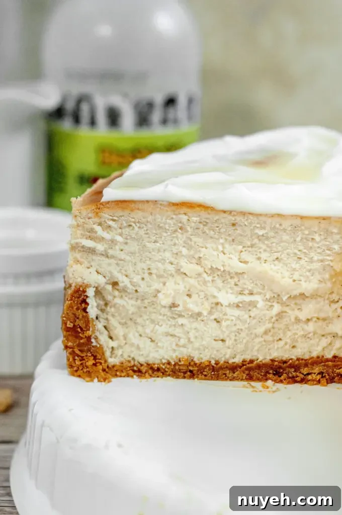 Close-up of honey cheesecake texture
