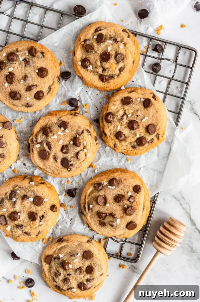 Honey chocolate chip cookies