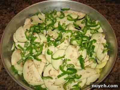 Add peppers.