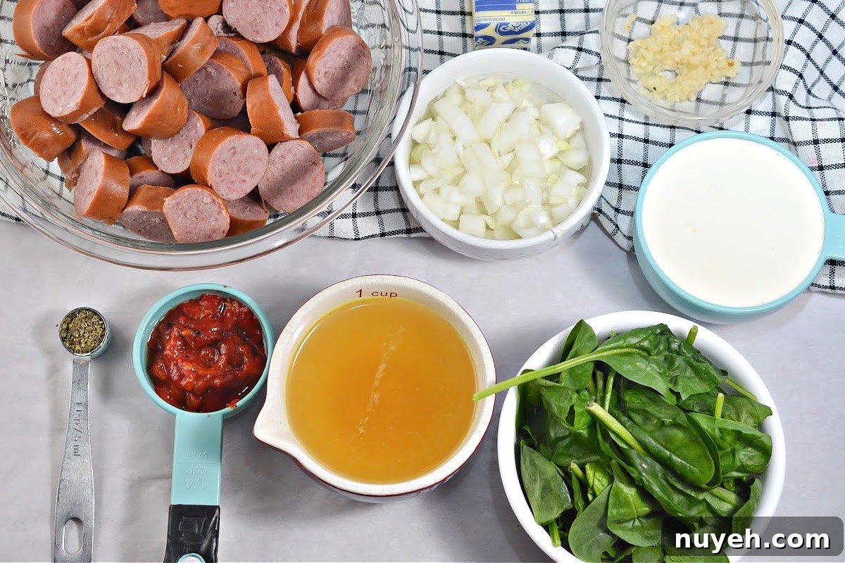 Creamy Keto Tuscan Sausage Skillet