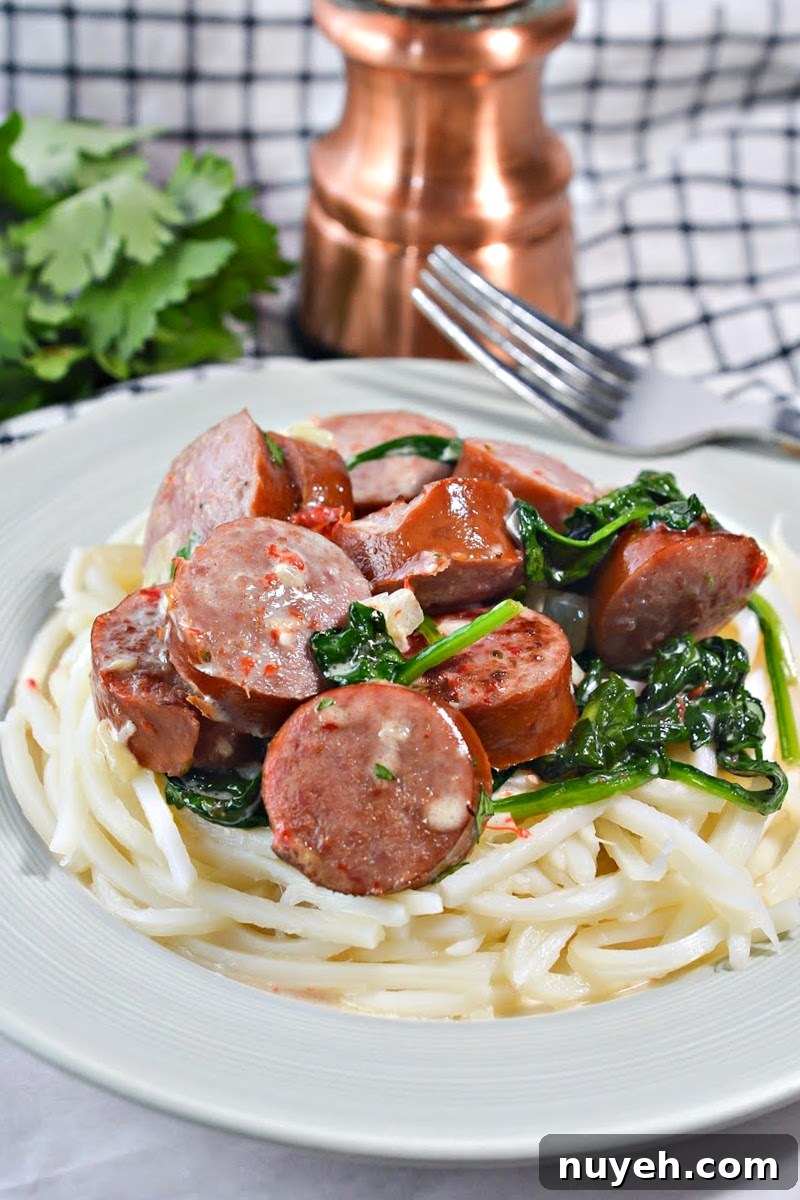 Creamy Keto Tuscan Sausage Skillet