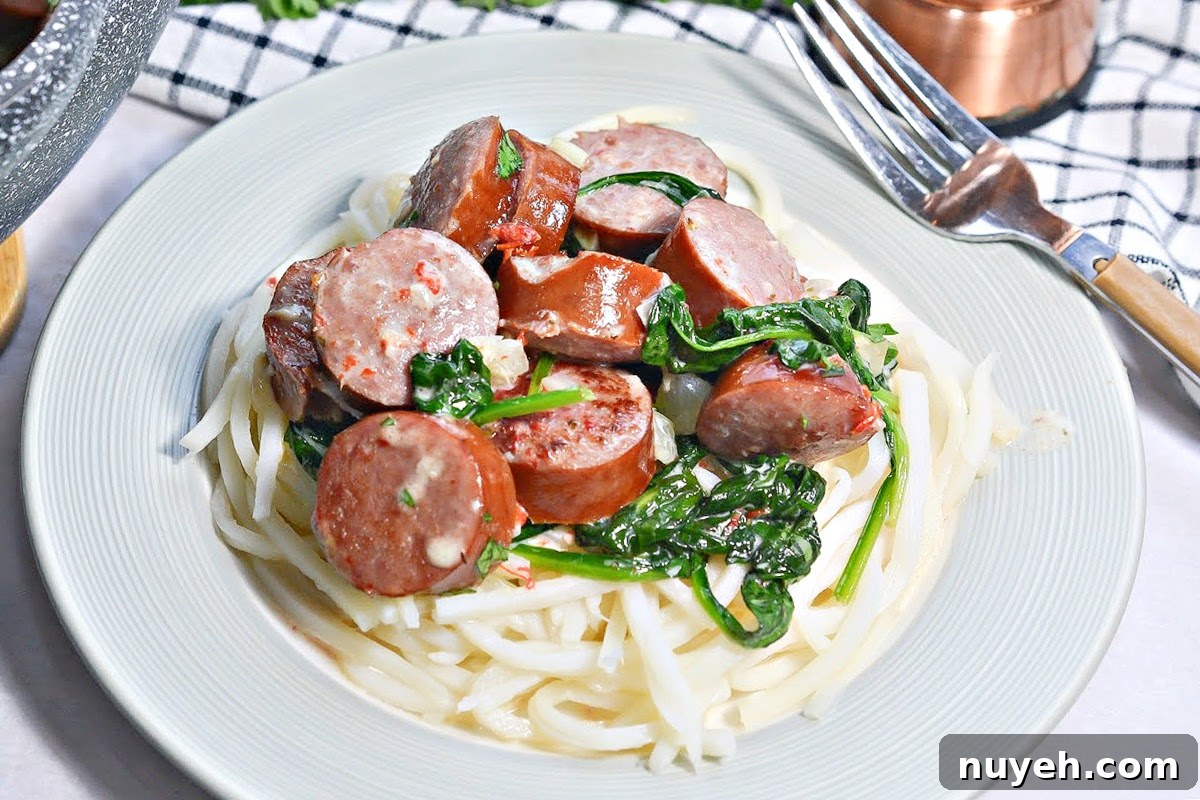 Creamy Keto Tuscan Sausage Skillet