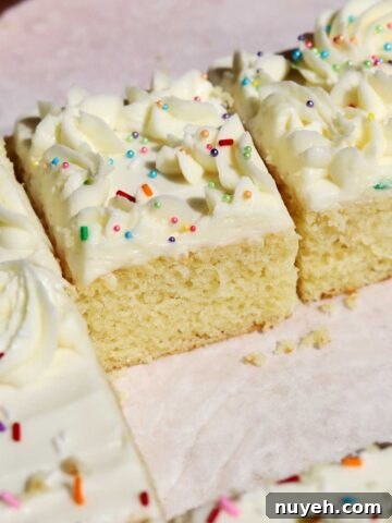 moist vanilla sheet cake