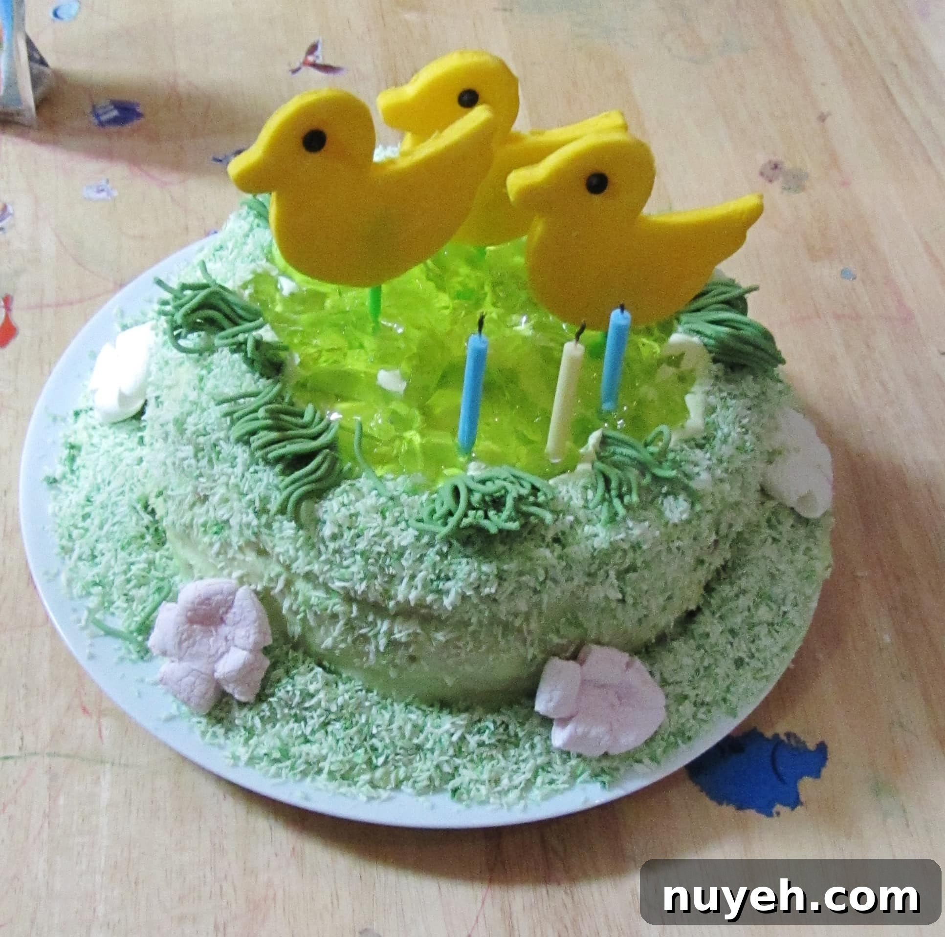 Duck pond kids birthday cake