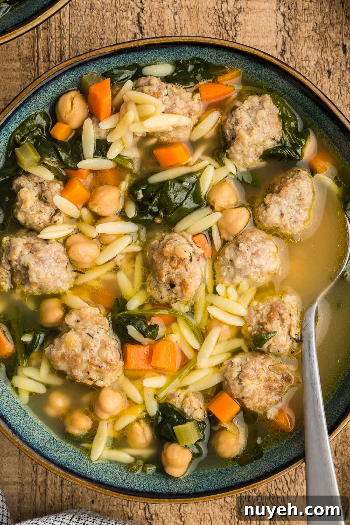 italian wedding soup with meatballs and orzo