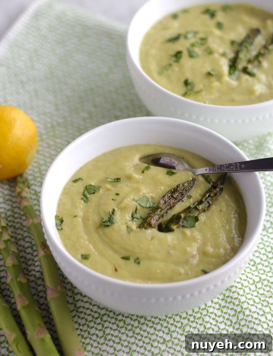 Instant Pot Roasted Asparagus Soup: AIP Paleo Recipe 3 Instant Pot Roasted Asparagus Soup (AIP, Paleo) - a delicious, dairy-free soup that is full of veggies, herbs, and lemon! Perfect for Spring!