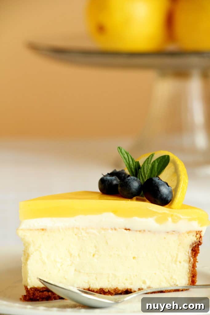 creamy lemon cheesecake