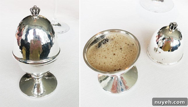 4th course: Mushrooms in foam, at Geranium Restaurant, Copenhagen / FoodNouveau.com