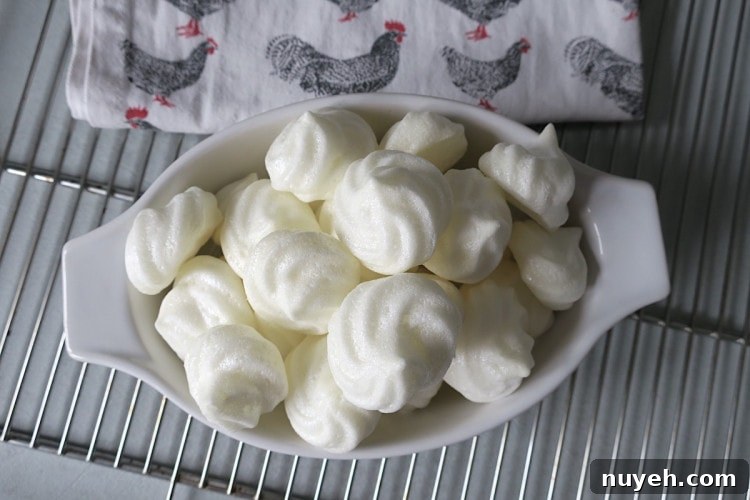 Perfectly White Sugar Free French Meringues