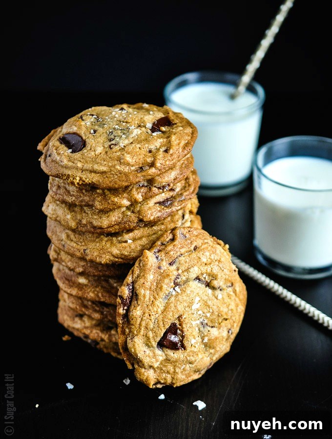Browned Butter Mascarpone Chocolate Chunk Cookies flaunt perfectly crisp edges and a melt-in-your-mouth, chewy centre, stuffed with dark chocolate chunks.