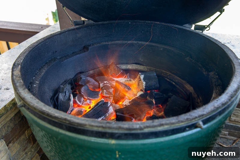 Preparing for caveman sear