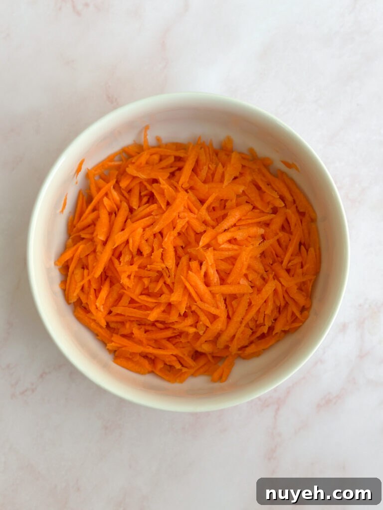 shredded carrots.