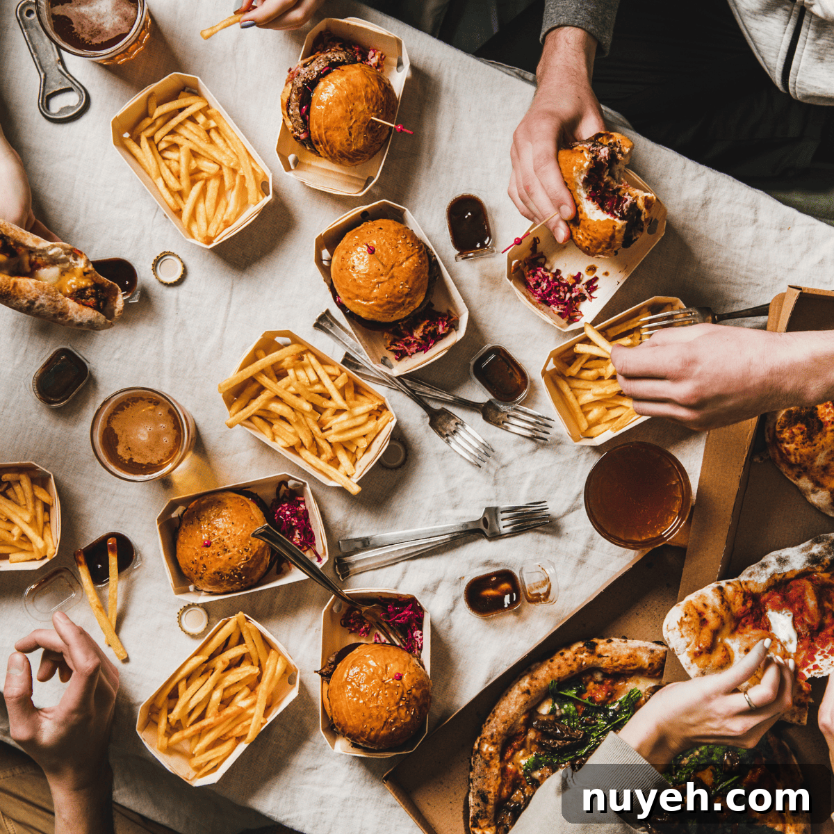 hamburgers, french fries, pizza, foods to consider when looking at sodium guidelines