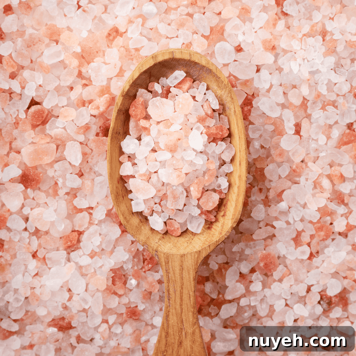 pink salt on a spoon
