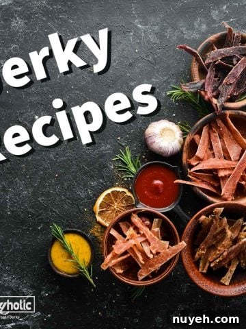 jerky in bowls on black slate