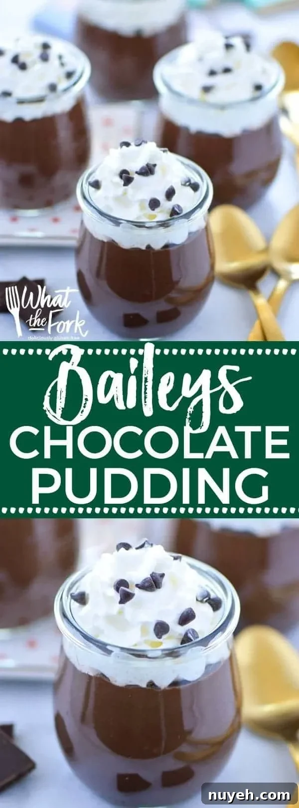 Baileys Chocolate Pudding recipe collage