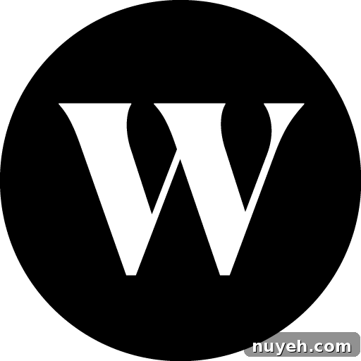 Black circle with white W.