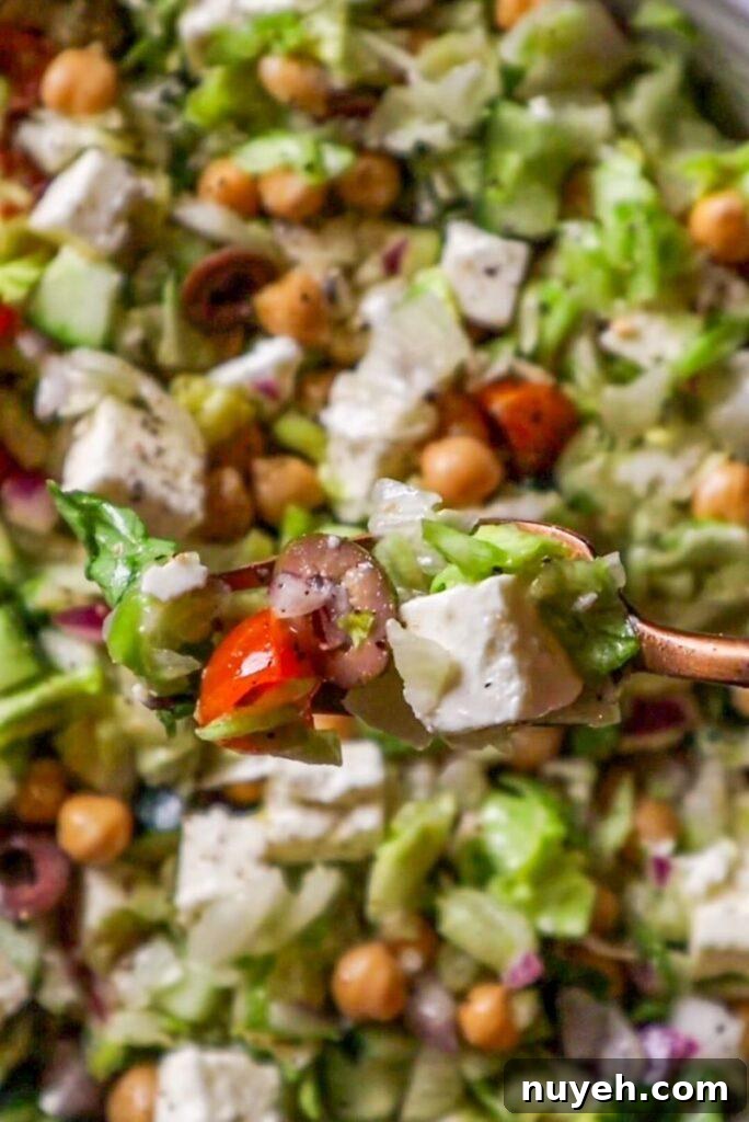 chopped salad with greek vinaigrette