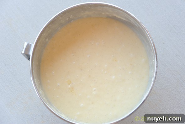 bowl of bibinkga batter.