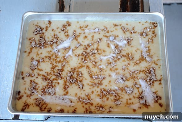 bibingka batter in pan.