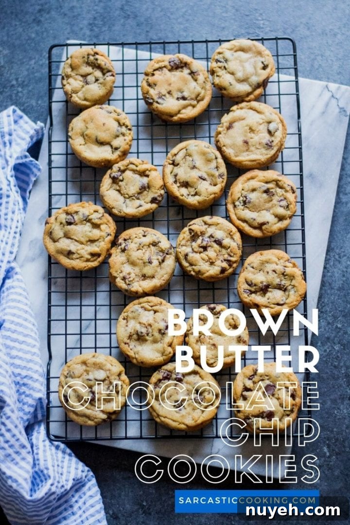 Brown Butter Chocolate Chip Cookies (with or without M&M's)