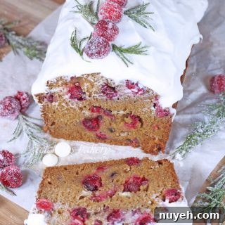 White Chocolate Cranberry Pumpkin Bread