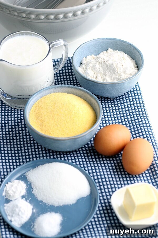 Fluffy Cornbread Pancakes Recipe with Honey Butter 2 Ingredients to make pancakes.