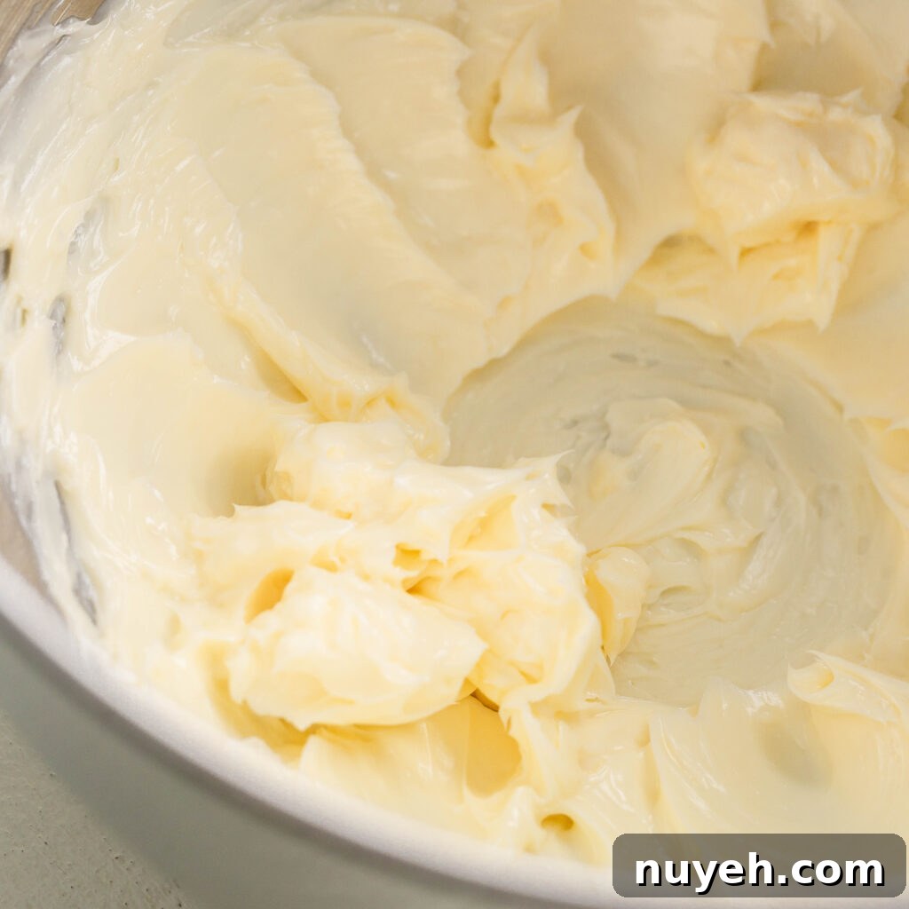 beating butter until creamy in a stand mixer