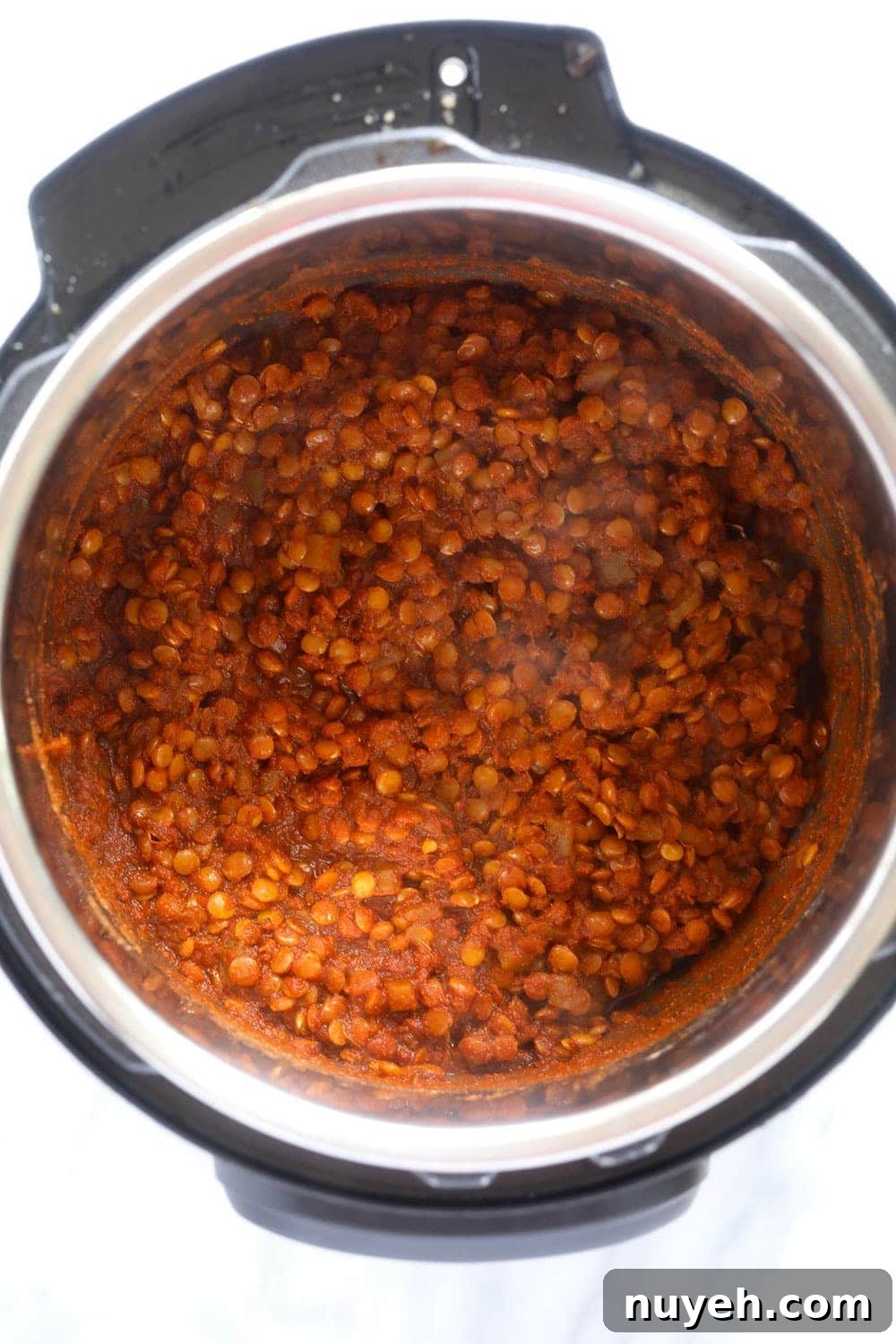 Instant Pot Lentil Tacos ready to serve