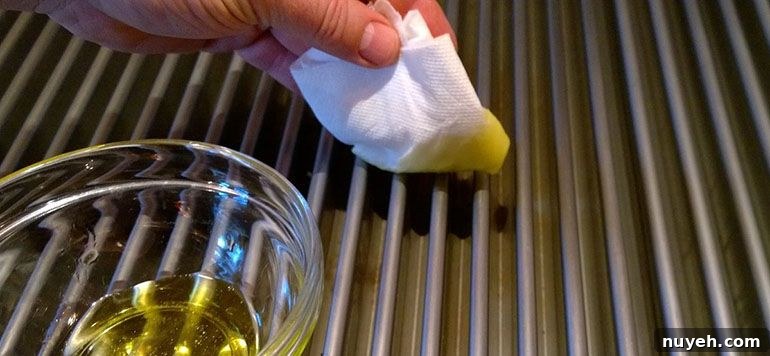 seasoning electric smoker grates with cooking oil