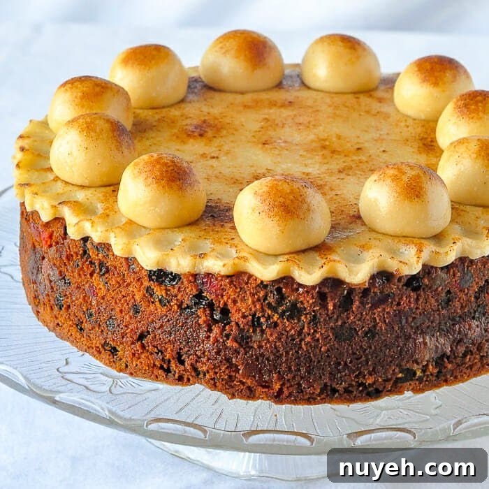 Simnel British Easter Cake on a platter