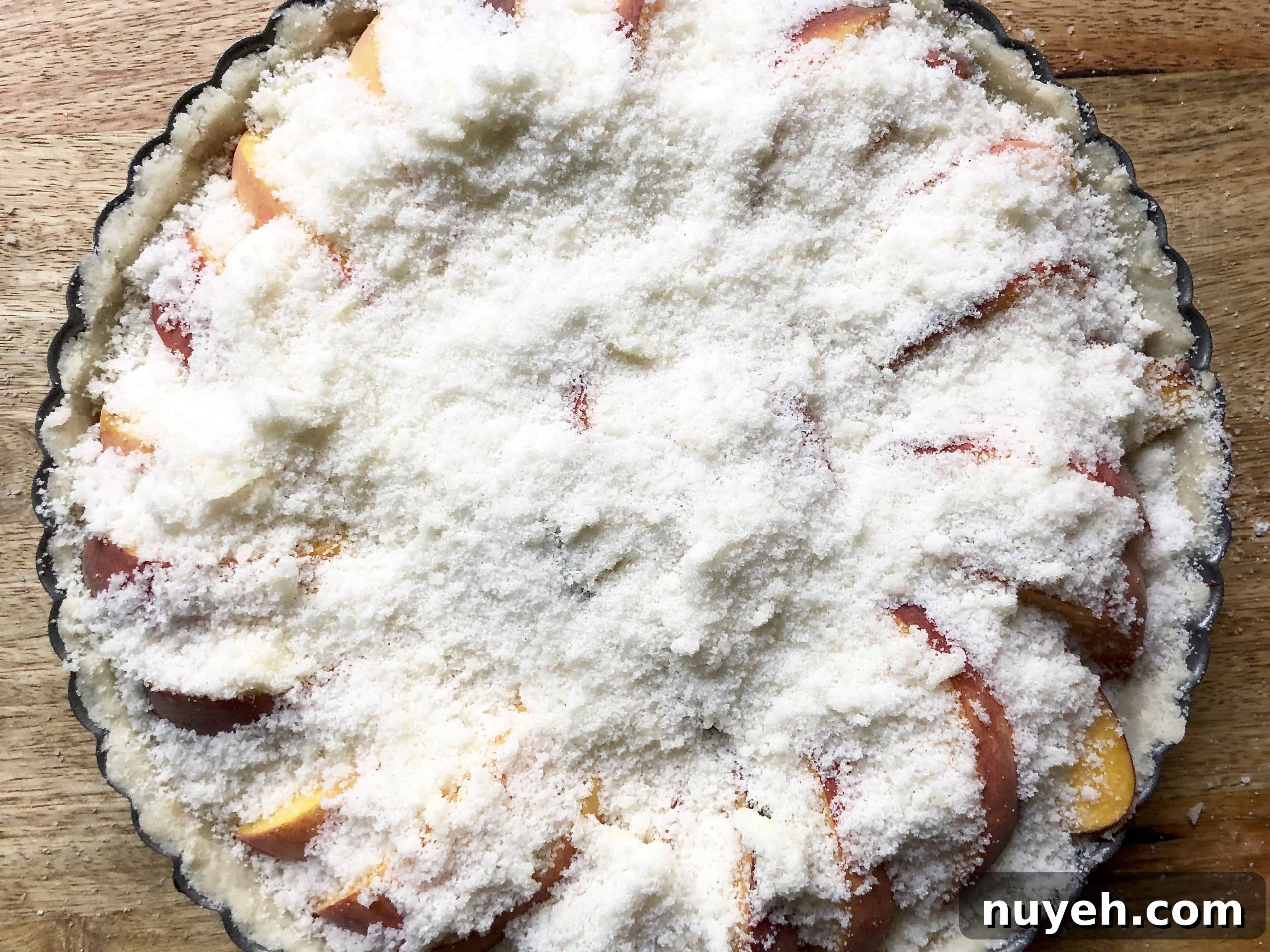 gluten-free (or not) peach tart