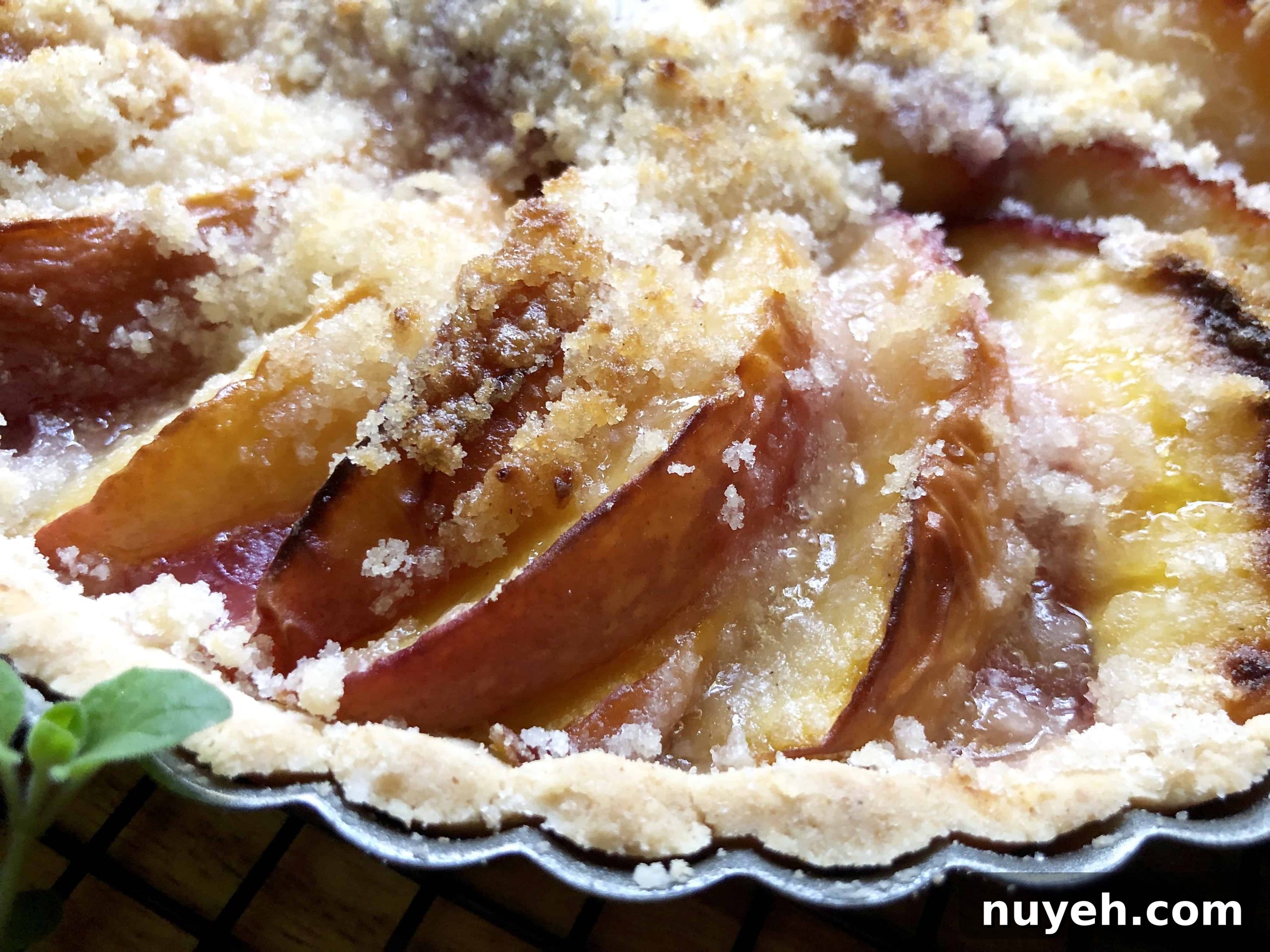 gluten-free (or not) peach tart