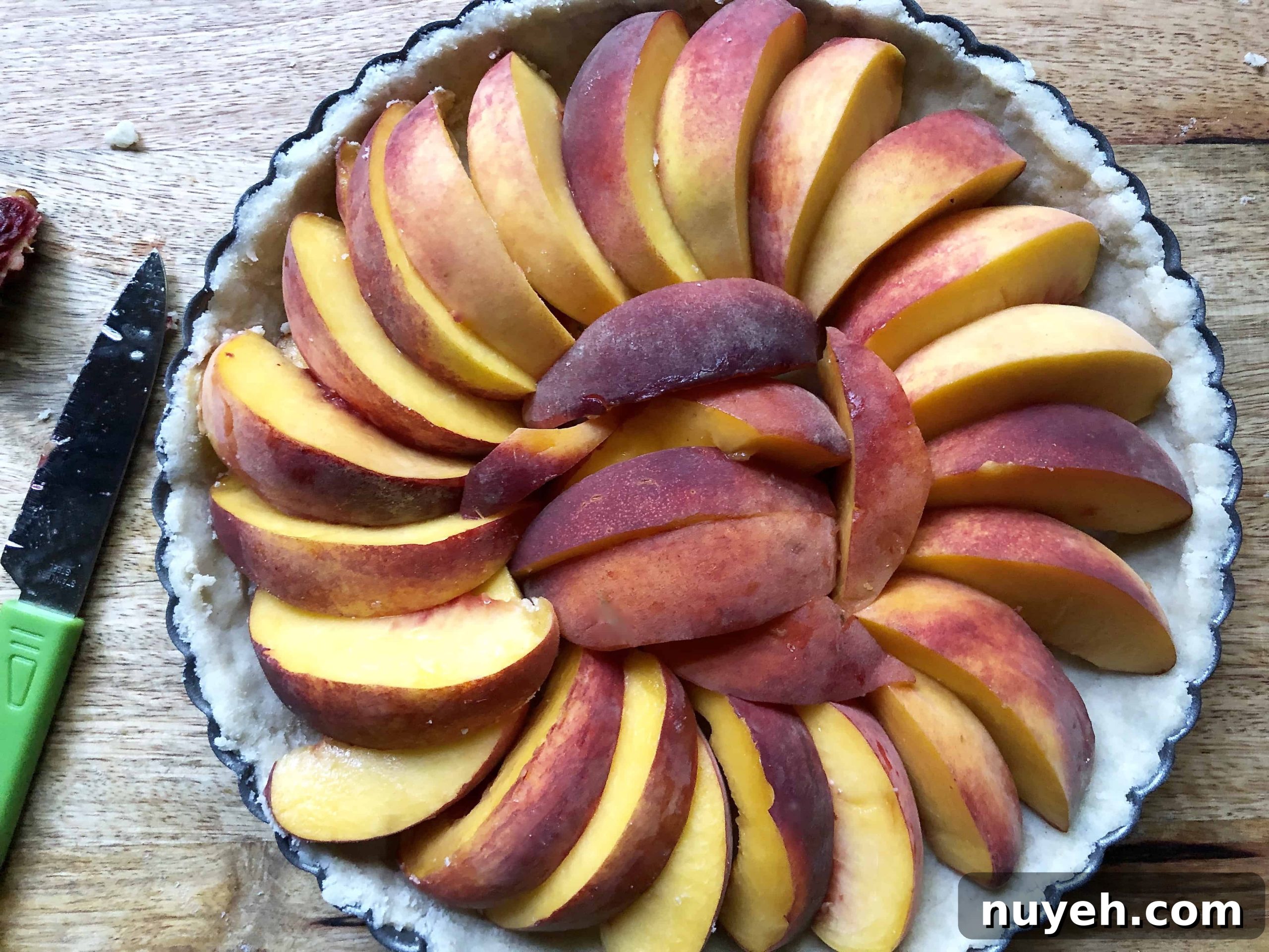 gluten-free (or not) peach tart